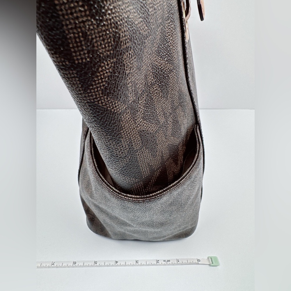 Michael Kors Charlotte Top Zip Tote  Signature Shoulder Bag /Brown - Picture 10 of 10